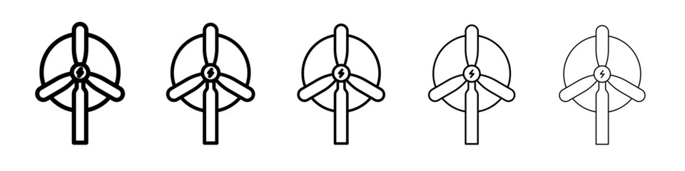 Wind Power plant Icon simple illustration logo art