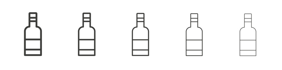 Wine bottle icon simple illustration logo art