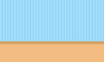 Blue Vertical Striped Room Wallpaper with Baseboard. Bedroom wall panel 