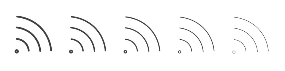 Wireless signal icon simple illustration logo art