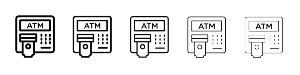 Withdraw Money in ATM icon simple illustration logo art