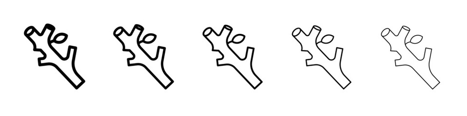 wood branch icon simple illustration logo art