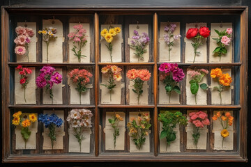 Fototapeta premium Vibrant flowers on a windowsill.