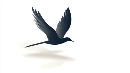 Obraz premium Bird in flight pose vector logo design with white background.