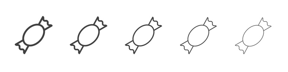 Wrapped candy icon simple illustration logo art