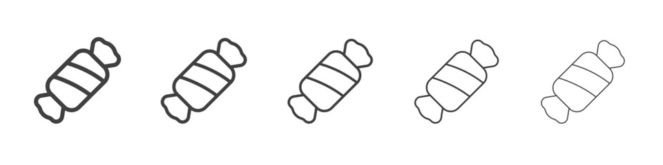 Wrapped candy icon simple illustration logo art