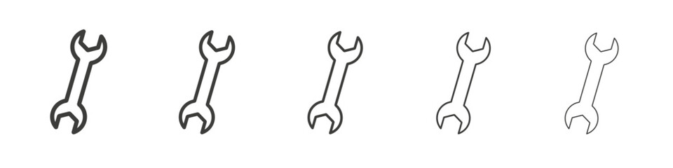 Wrench icon simple illustration logo art