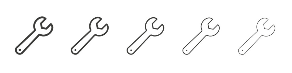 Wrench icon simple illustration logo art