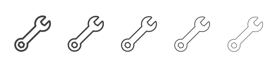 Wrench icon simple illustration logo art