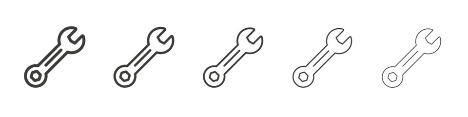 Wrench icon simple illustration logo art