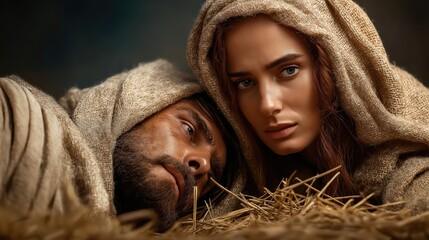 Ruth lying in the fields beside Boaz among the crops, a biblical scene of trust, devotion, and love in harvest time