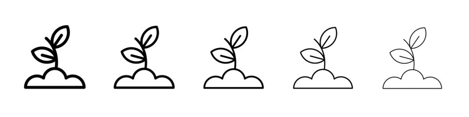 Young sprout icon simple illustration logo art