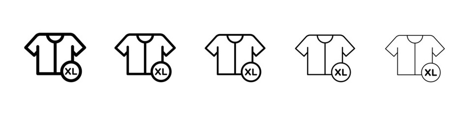 XL Shirt Size Icon simple illustration logo art