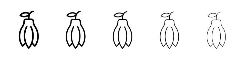 Ylang ylang icon simple illustration logo art