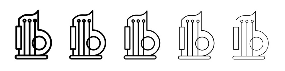 zither icon simple illustration logo art