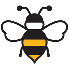 Minimal Bee Logo Design: Elegant Silhouette Style Vector Art for Branding, Eco-Friendly Business Identity, and Clean Logo Concepts