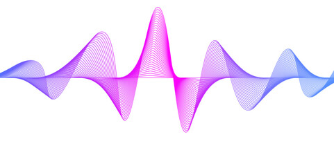 Abstract blue wave and ribbon vector illustration design for a business or Christmas decoration