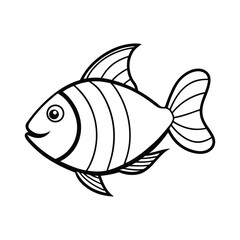 vector illustration of a fish