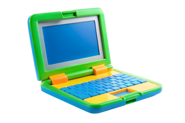 Toy laptop for kids png – colorful educational play device