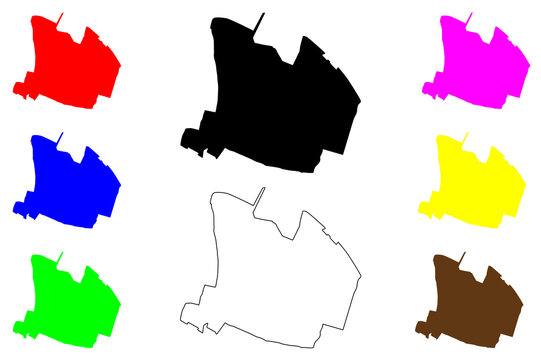 Holon city (State of Israel, Tel Aviv District) map vector illustration, scribble sketch Holon map