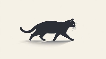 Obraz premium Cat is in vector logo format and has a white background.