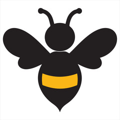 Minimal Bee Logo Design: Elegant Silhouette Style Vector Art for Branding, Eco-Friendly Business Identity, and Clean Logo Concepts
