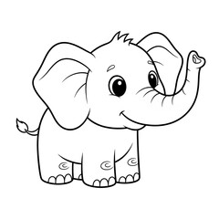 Safari Adventure Awaits! Printable elephant Outline for Coloring Books