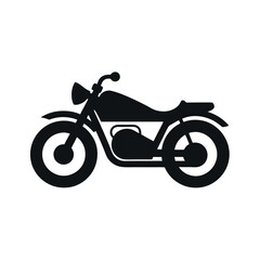 Fototapeta premium Motorcycle silhouette outline vector icon. Clean line art design for biker on white background.