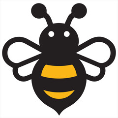 Minimal Bee Logo Design: Elegant Silhouette Style Vector Art for Branding, Eco-Friendly Business Identity, and Clean Logo Concepts