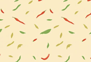 Whimsical Vegetable Pattern with Creative Shapes