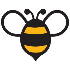Minimal Bee Logo Design: Elegant Silhouette Style Vector Art for Branding, Eco-Friendly Business Identity, and Clean Logo Concepts