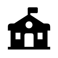 school building icon vector illustration