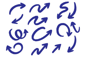 hand-drawn vector arrow set collection