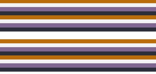Seamless Horizontal Striped Pattern in Orange, Purple, and Black with Clean White Spaces for Modern Textile and Web Design. Illustration
