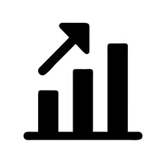growth chart icon vector illustration