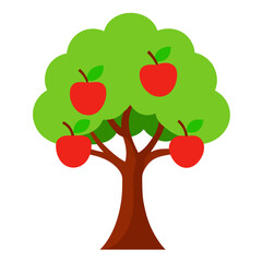 Apple Tree on white background