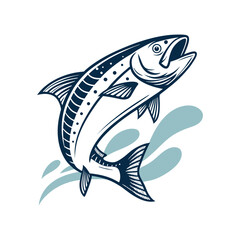 fish on a white vector
