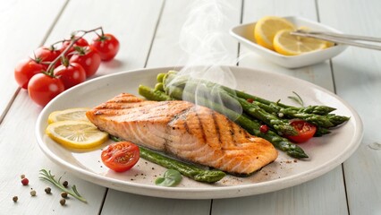 Steamy Grilled Salmon with Vegetables
