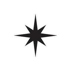 Obraz premium black and white compass, y2k Element, Isolated PNG