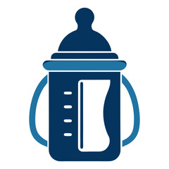 Baby bottle and feeder vector art illustration