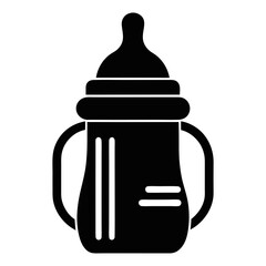 Baby bottle and feeder vector art illustration