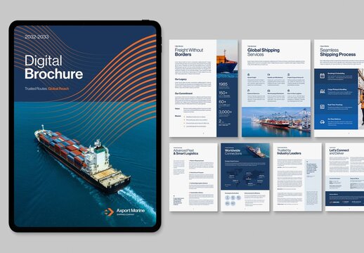 Digital Brochure Template, Ebook, Whitepaper & Report Layout