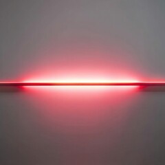 Bright Horizontal Red Line Is Centered On  isolated on a transparent background