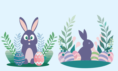Obraz premium Easter icon set