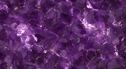 Amethyst Crystal Texture Deep Purple Gemstone Background