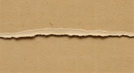 Torn Paper Texture Brown Kraft Paper with Ripped Edge