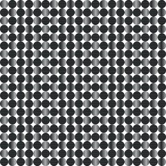 Seamless geometric circle pattern in white and light gray minimalist background