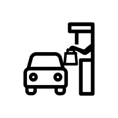 Drive thru car icon with transparent background representing fast food service and drive thru restaurant ordering
