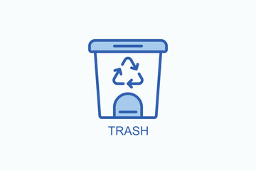 Trash Icon Or Logo Isolated Vector Illustration