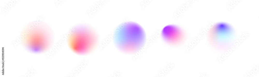 Poster Ellipse gradient with blue, pink, purple, green glowing round wavy lines speed and motion. Color gradient circle backgrounds, abstract colors blend mesh with soft neon light, shapes. PNG. 